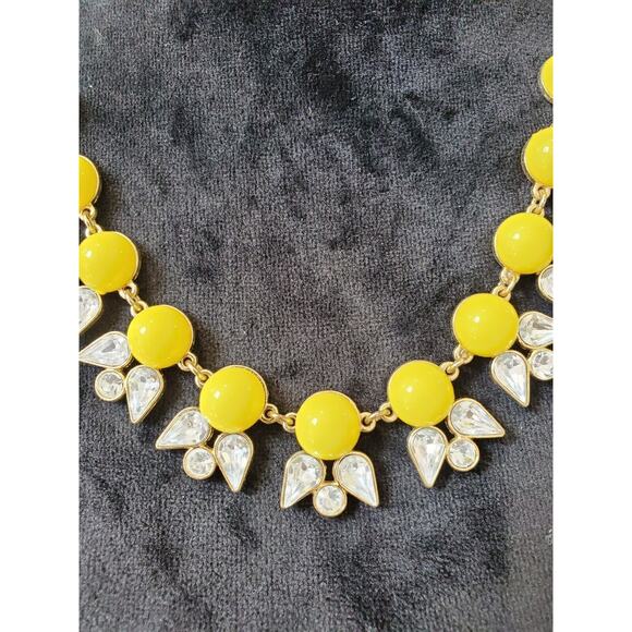 Charming Charlie Women's Yellow Ball Beaded Statement Necklace Bib Necklace Set - Picture 2 of 7